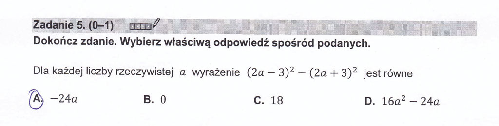 matura 2023 matematyka odpowiedzi zadanie 5